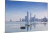 United Arab Emirates, Abu Dhabi, View of City Skyline Reflecting in Persian Gulf-Jane Sweeney-Mounted Photographic Print