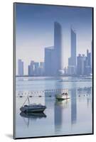 United Arab Emirates, Abu Dhabi, View of City Skyline Reflecting in Persian Gulf-Jane Sweeney-Mounted Photographic Print