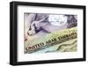 United Arab Emirates Dirham Banknotes in Closeup-Robyn Mackenzie-Framed Photographic Print