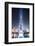 United Arab Emirates, Dubai. Burj Khalifa at Dusk, with Light Show-Matteo Colombo-Framed Photographic Print