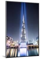 United Arab Emirates, Dubai. Burj Khalifa at Dusk, with Light Show-Matteo Colombo-Mounted Photographic Print