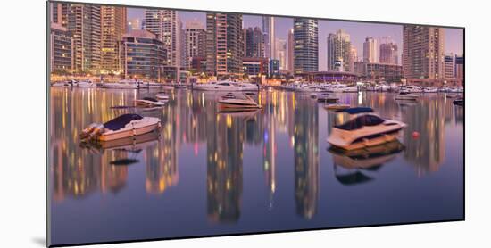 United Arab Emirates, Dubai, Dubai Marina, High Rises, Evening Light-Rainer Mirau-Mounted Photographic Print