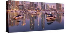 United Arab Emirates, Dubai, Dubai Marina, High Rises, Evening Light-Rainer Mirau-Stretched Canvas