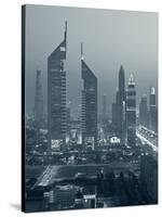 United Arab Emirates, Dubai, Sheik Zayed Road, Emirates Towers-Walter Bibikow-Stretched Canvas