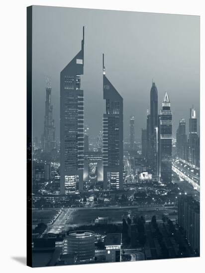United Arab Emirates, Dubai, Sheik Zayed Road, Emirates Towers-Walter Bibikow-Stretched Canvas