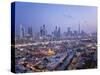 United Arab Emirates, Dubai, Skyline of Modern Skyscrapers Including the Burj Khalifa on Sheikh Zay-Gavin Hellier-Stretched Canvas