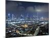 United Arab Emirates, Dubai, Skyline of Modern Skyscrapers Including the Burj Khalifa on Sheikh Zay-Gavin Hellier-Mounted Photographic Print