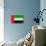 United Arab Emirates Flag Design with Wood Patterning - Flags of the World Series-Philippe Hugonnard-Stretched Canvas displayed on a wall