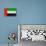 United Arab Emirates Flag Design with Wood Patterning - Flags of the World Series-Philippe Hugonnard-Stretched Canvas displayed on a wall