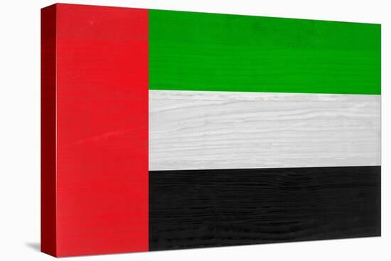 United Arab Emirates Flag Design with Wood Patterning - Flags of the World Series-Philippe Hugonnard-Stretched Canvas