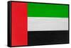 United Arab Emirates Flag Design with Wood Patterning - Flags of the World Series-Philippe Hugonnard-Framed Stretched Canvas