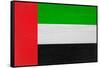 United Arab Emirates Flag Design with Wood Patterning - Flags of the World Series-Philippe Hugonnard-Framed Stretched Canvas