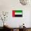 United Arab Emirates Flag Design with Wood Patterning - Flags of the World Series-Philippe Hugonnard-Art Print displayed on a wall