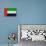United Arab Emirates Flag Design with Wood Patterning - Flags of the World Series-Philippe Hugonnard-Art Print displayed on a wall