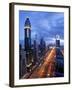 United Arab Emirates (UAE), Dubai, Sheikh Zayed Road Towards the Burj Kalifa at Night-Gavin Hellier-Framed Photographic Print