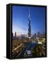 United Arab Emirates (UAE), Dubai, the Burj Khalifa at Night-Gavin Hellier-Framed Stretched Canvas