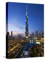United Arab Emirates (UAE), Dubai, the Burj Khalifa at Night-Gavin Hellier-Stretched Canvas