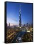 United Arab Emirates (UAE), Dubai, the Burj Khalifa at Night-Gavin Hellier-Framed Stretched Canvas