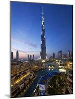 United Arab Emirates (UAE), Dubai, the Burj Khalifa at Night-Gavin Hellier-Mounted Photographic Print