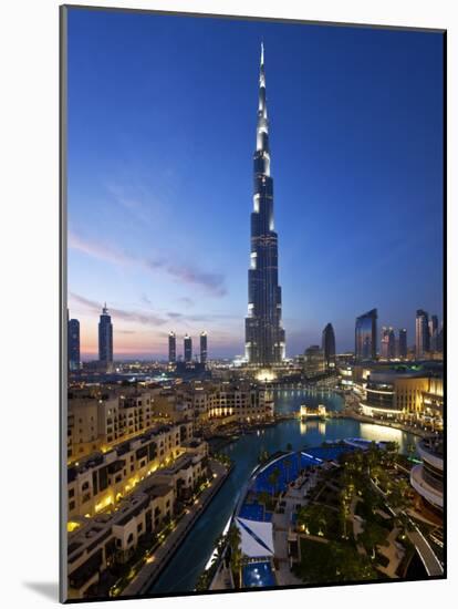 United Arab Emirates (UAE), Dubai, the Burj Khalifa at Night-Gavin Hellier-Mounted Photographic Print