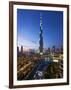 United Arab Emirates (UAE), Dubai, the Burj Khalifa at Night-Gavin Hellier-Framed Photographic Print