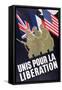 United for the Liberation', Propaganda Poster Published in England, C.1944-null-Framed Stretched Canvas