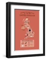 United Kingdom by Regional Fried Breakfasts-Stephen Wildish-Framed Art Print