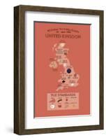 United Kingdom by Regional Fried Breakfasts-Stephen Wildish-Framed Art Print