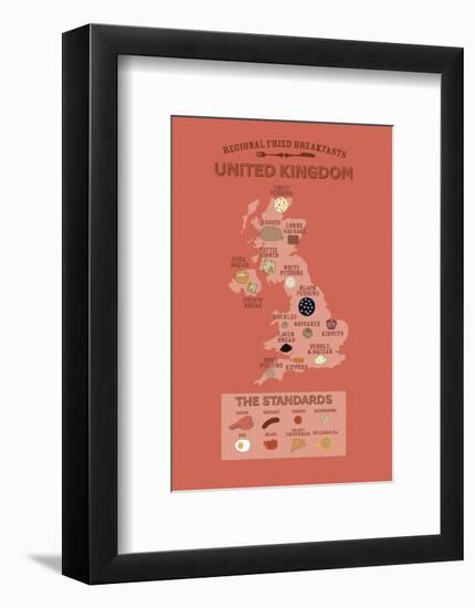 United Kingdom by Regional Fried Breakfasts-Stephen Wildish-Framed Giclee Print