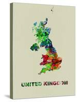 United Kingdom Color Splatter Map-NaxArt-Stretched Canvas