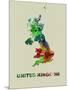 United Kingdom Color Splatter Map-NaxArt-Mounted Art Print