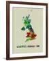 United Kingdom Color Splatter Map-NaxArt-Framed Art Print