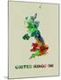 United Kingdom Color Splatter Map-NaxArt-Mounted Art Print