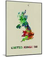 United Kingdom Color Splatter Map-NaxArt-Mounted Art Print