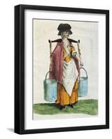 United Kingdom, England, a Peasant Woman Carrying Water-null-Framed Giclee Print