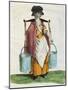 United Kingdom, England, a Peasant Woman Carrying Water-null-Mounted Giclee Print