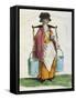 United Kingdom, England, a Peasant Woman Carrying Water-null-Framed Stretched Canvas