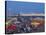 United Kingdom, England, Carousels on Brighton Beachfront at Twilight-Jane Sweeney-Stretched Canvas