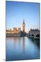 United Kingdom, England, London. Westminster Bridge, Palace of Westminster and the clock tower of B-Jason Langley-Mounted Photographic Print