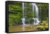 United Kingdom, England, North Yorkshire, Settle, Scaleber Force at Springtime.-Nick Ledger-Framed Stretched Canvas