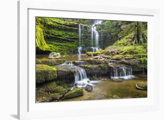 United Kingdom, England, North Yorkshire, Settle, Scaleber Force at Springtime.-Nick Ledger-Framed Photographic Print