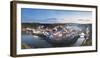 United Kingdom, England, North Yorkshire, Staithes. the Harbour Seen at Dusk from Cowbar Nab.-Nick Ledger-Framed Photographic Print