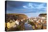 United Kingdom, England, North Yorkshire, Staithes. the Sleepy Harbour in the Evening.-Nick Ledger-Stretched Canvas