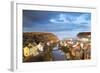 United Kingdom, England, North Yorkshire, Staithes. the Sleepy Harbour in the Evening.-Nick Ledger-Framed Photographic Print