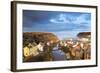 United Kingdom, England, North Yorkshire, Staithes. the Sleepy Harbour in the Evening.-Nick Ledger-Framed Photographic Print