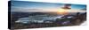 United Kingdom, England, North Yorkshire, Sutton Bank. a Panoramic View of a Winter Sunset.-Nick Ledger-Stretched Canvas