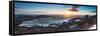 United Kingdom, England, North Yorkshire, Sutton Bank. a Panoramic View of a Winter Sunset.-Nick Ledger-Framed Stretched Canvas