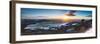 United Kingdom, England, North Yorkshire, Sutton Bank. a Panoramic View of a Winter Sunset.-Nick Ledger-Framed Photographic Print