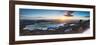 United Kingdom, England, North Yorkshire, Sutton Bank. a Panoramic View of a Winter Sunset.-Nick Ledger-Framed Photographic Print