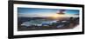 United Kingdom, England, North Yorkshire, Sutton Bank. a Panoramic View of a Winter Sunset.-Nick Ledger-Framed Photographic Print